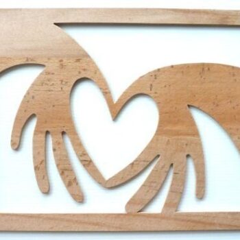 Intra απο ξύλο plywood 3mm-4mm πάχος - Dekorativnaya Ramka Serdechko Δίασταση 30x30 cm Intraeaxys-joeq68o6 - Image 1