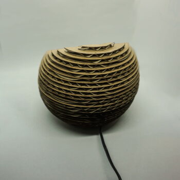 Intra απο ξύλο plywood 3mm-4mm πάχος - Φωτιστικό γραφείου από χαρτόνι Δίασταση 30x30 cm Intraeaxys-eoxle5xo - Image 3