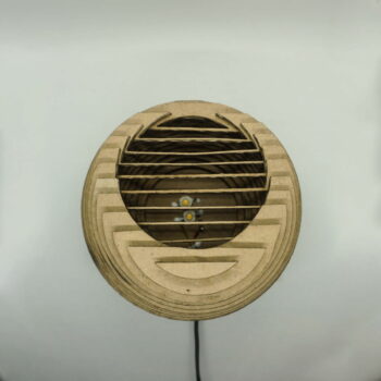 Intra απο ξύλο plywood 3mm-4mm πάχος - Φωτιστικό γραφείου από χαρτόνι Δίασταση 30x30 cm Intraeaxys-eoxle5xo - Image 5