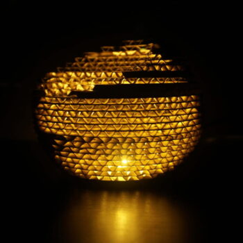 Intra απο ξύλο plywood 3mm-4mm πάχος - Φωτιστικό γραφείου από χαρτόνι Δίασταση 30x30 cm Intraeaxys-eoxle5xo - Image 7