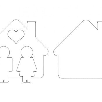 Intra απο ξύλο plywood 3mm-4mm πάχος - Ev Anahtarlık Δίασταση 30x30 cm Intraeaxys-eo2v0318 - Image 1