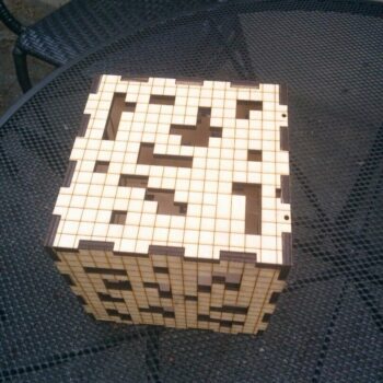 Intra απο ξύλο plywood 3mm-4mm πάχος - Λάμπα Minecraft Redstone Δίασταση 30x30 cm Intraeaxys-d1lvr4go - Image 3