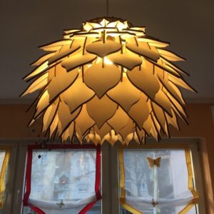 Intra απο ξύλο plywood 3mm-4mm πάχος - Φωτιστικό Ανανά Δίασταση 30x30 cm Intraeaxys-zo9ygmy7