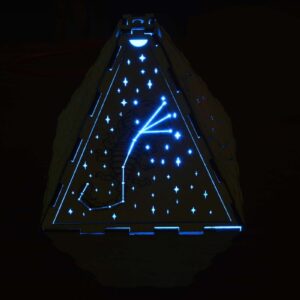 Intra απο ξύλο plywood 3mm-4mm πάχος - Φως Αστερισμού Δίασταση 30x30 cm Intraeaxys-eo0qr431