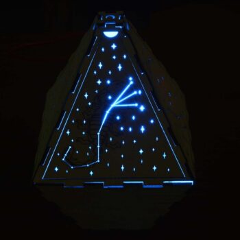 Intra απο ξύλο plywood 3mm-4mm πάχος - Φως Αστερισμού Δίασταση 30x30 cm Intraeaxys-eo0qr431 - Image 1