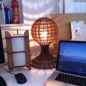 Intra απο ξύλο plywood 3mm-4mm πάχος - Φωτιστικό Ξύλινη Σφαίρα Δίασταση 30x30 cm Intraeaxys-p7ymnpp7 - Image 1