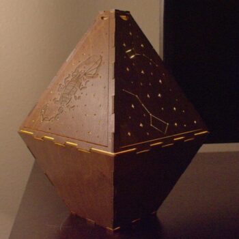 Intra απο ξύλο plywood 3mm-4mm πάχος - Λάμπα Αστερισμού Δίασταση 30x30 cm Intraeaxys-eoxl0e4o - Image 3