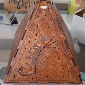 Intra απο ξύλο plywood 3mm-4mm πάχος - Λάμπα Αστερισμού Δίασταση 30x30 cm Intraeaxys-eoxl0e4o - Image 4