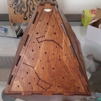 Intra απο ξύλο plywood 3mm-4mm πάχος - Λάμπα Αστερισμού Δίασταση 30x30 cm Intraeaxys-eoxl0e4o - Image 5