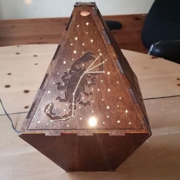 Intra απο ξύλο plywood 3mm-4mm πάχος - Λάμπα Αστερισμού Δίασταση 30x30 cm Intraeaxys-eoxl0e4o - Image 6