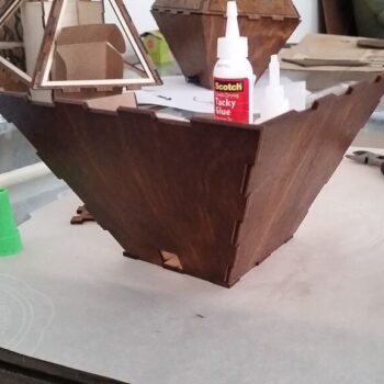 Intra απο ξύλο plywood 3mm-4mm πάχος - Λάμπα Αστερισμού Δίασταση 30x30 cm Intraeaxys-eoxl0e4o - Image 9