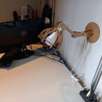 Intra απο ξύλο plywood 3mm-4mm πάχος - Ξύλινο επιτοίχιο φωτιστικό Δίασταση 30x30 cm Intraeaxys-eo058091 - Image 3