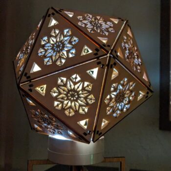 Intra απο ξύλο plywood 3mm-4mm πάχος - Εικοσάεδρο Light Decor Δίασταση 30x30 cm Intraeaxys-e1gkrrmo - Image 1