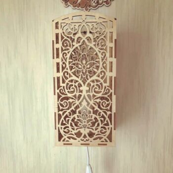 Intra απο ξύλο plywood 3mm-4mm πάχος - Ξύλινο Φωτιστικό Τοίχου Δίασταση 30x30 cm Intraeaxys-zo9yn9x7 - Image 3