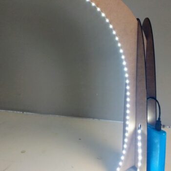 Intra απο ξύλο plywood 3mm-4mm πάχος - Επιτραπέζιο φωτιστικό LED 3mm Δίασταση 30x30 cm Intraeaxys-r1z23z21 - Image 3