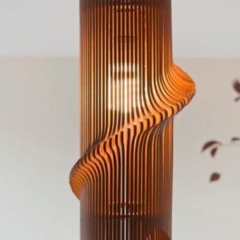 Intra απο ξύλο plywood 3mm-4mm πάχος - Διακοσμητικό Κρεμαστό Φωτιστικό 4mm Δίασταση 30x30 cm Intraeaxys-ro6y3xq7 - Image 3