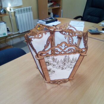 Intra απο ξύλο plywood 3mm-4mm πάχος - Ξύλινο Διακοσμητικό Φωτιστικό Δίασταση 30x30 cm Intraeaxys-6o3yle37 - Image 3