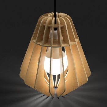 Intra απο ξύλο plywood 3mm-4mm πάχος - Κρεμαστό φωτιστικό Δίασταση 30x30 cm Intraeaxys-078ylw4o - Image 3