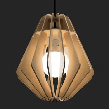 Intra απο ξύλο plywood 3mm-4mm πάχος - Κρεμαστό φωτιστικό Δίασταση 30x30 cm Intraeaxys-078ylw4o - Image 4