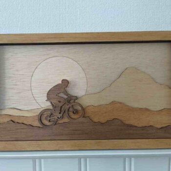 Intra απο ξύλο plywood 3mm-4mm πάχος - Biker Layered Shadow Box Δίασταση 30x30 cm Intraeaxys-eo4qx887 - Image 1