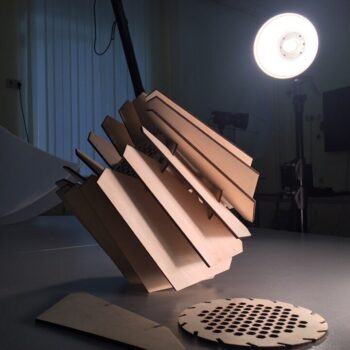 Intra απο ξύλο plywood 3mm-4mm πάχος - Ξύλινο Διακοσμητικό Φωτιστικό Δίασταση 30x30 cm Intraeaxys-voq2yddo - Image 1