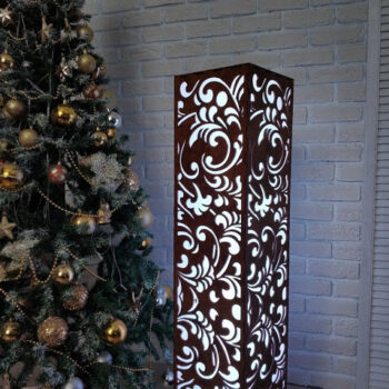 Intra απο ξύλο plywood 3mm-4mm πάχος - Διακοσμητικό φωτιστικό δαπέδου Δίασταση 30x30 cm Intraeaxys-pok3rrj7 - Image 1