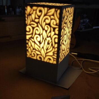 Intra απο ξύλο plywood 3mm-4mm πάχος - Διακοσμητικό φωτιστικό νύχτας Δίασταση 30x30 cm Intraeaxys-r1z2pkw1 - Image 3