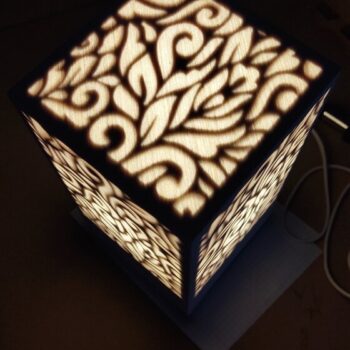 Intra απο ξύλο plywood 3mm-4mm πάχος - Διακοσμητικό φωτιστικό νύχτας Δίασταση 30x30 cm Intraeaxys-r1z2pkw1 - Image 4