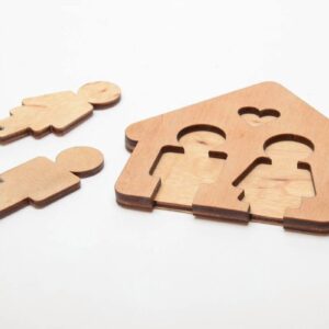 Intra απο ξύλο plywood 3mm-4mm πάχος - Klyuchnitsa S Chelovechkami Δίασταση 30x30 cm Intraeaxys-m1d86lok