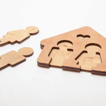 Intra απο ξύλο plywood 3mm-4mm πάχος - Klyuchnitsa S Chelovechkami Δίασταση 30x30 cm Intraeaxys-m1d86lok - Image 1