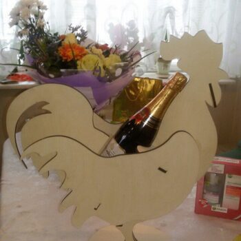 Intra απο ξύλο plywood 3mm-4mm πάχος - Petukh Shampusik 6mm Δίασταση 30x30 cm Intraeaxys-078rmj15 - Image 1