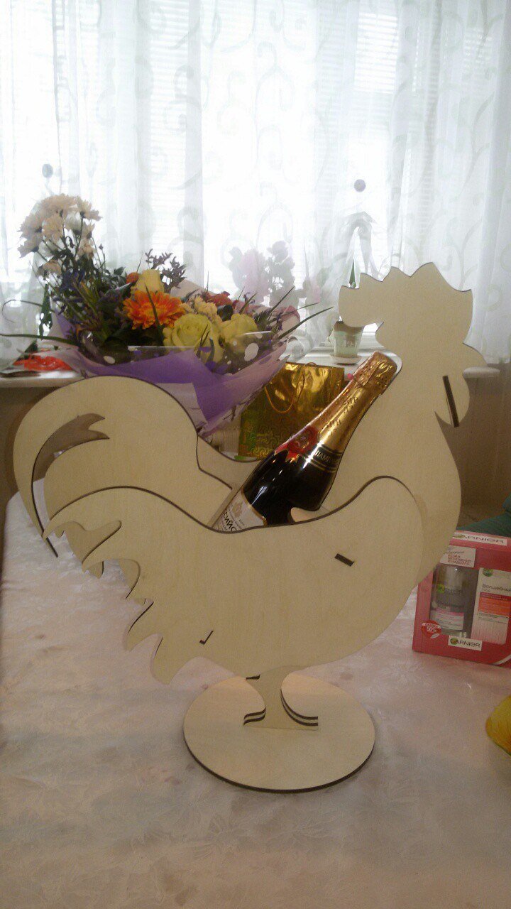 Intra απο ξύλο plywood 3mm-4mm πάχος - Petukh Shampusik 6mm Δίασταση 30x30 cm Intraeaxys-078rmj15