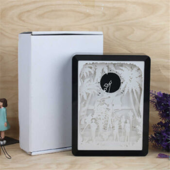 Intra απο ξύλο plywood 3mm-4mm πάχος - Τρισδιάστατη λάμπα σκιών κρεβατοκάμαρας φωτός κρεβατοκάμαρας σκαλίσματος χαρτιού Δίασταση 30x30 cm Intraeaxys-pok3lk37 - Image 4