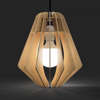 Intra απο ξύλο plywood 3mm-4mm πάχος - Λαμπτήρας Δίασταση 30x30 cm Intraeaxys-eoxlvxjo - Image 1