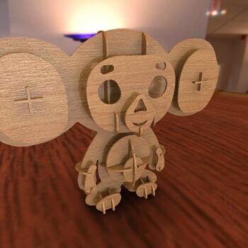 Intra απο ξύλο plywood 3mm-4mm πάχος - Cheburashka Δίασταση 30x30 cm Intraeaxys-zo90qyok - Image 1