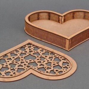 Intra απο ξύλο plywood 3mm-4mm πάχος - Shkatulka Serdtse Δίασταση 30x30 cm Intraeaxys-r7vkv21d