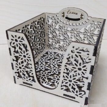 Intra απο ξύλο plywood 3mm-4mm πάχος - Πρότυπο για τετράγωνο κουτί θήκης χαρτοπετσέτας Δίασταση 30x30 cm Intraeaxys-p7ymdd67 - Image 1