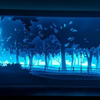 Intra απο ξύλο plywood 3mm-4mm πάχος - 3D διακοσμητικό φωτιστικό νύχτας Δίασταση 30x30 cm Intraeaxys-eo4qm6y7 - Image 1