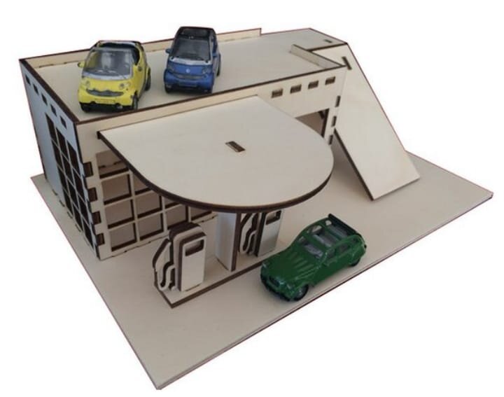 Intra απο ξύλο plywood 3mm-4mm πάχος - Βενζινάδικο Δίασταση 30x30 cm Intraeaxys-eo0zp31g