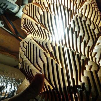 Intra απο ξύλο plywood 3mm-4mm πάχος - Λάμπα Lava 3 4mm Δίασταση 30x30 cm Intraeaxys-qom4vro3 - Image 1