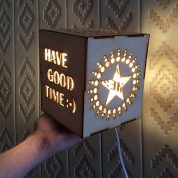 Intra απο ξύλο plywood 3mm-4mm πάχος - наст λάμπα Δίασταση 30x30 cm Intraeaxys-51rk3v76 - Image 1