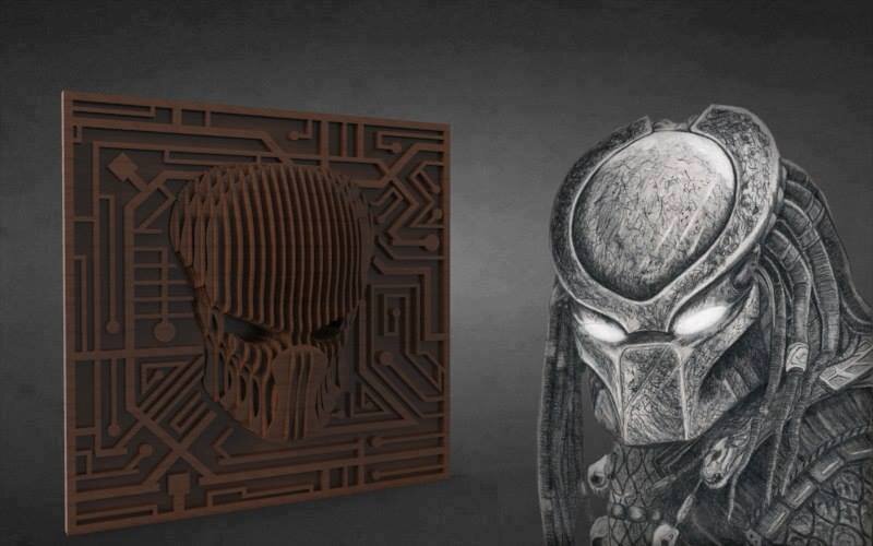 Intra απο ξύλο plywood 3mm-4mm πάχος - Αρπακτικό Δίασταση 30x30 cm Intraeaxys-67wy5lo2