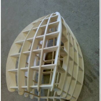 Intra απο ξύλο plywood 3mm-4mm πάχος - Τετράγωνο φωτιστικό Δίασταση 30x30 cm Intraeaxys-voqkx6o2 - Image 1