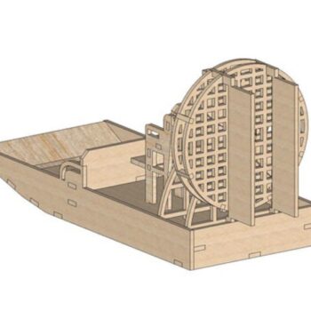 Intra απο ξύλο plywood 3mm-4mm πάχος - Air Boat Laser 12 χλστ Δίασταση 30x30 cm Intraeaxys-ro603qox - Image 1