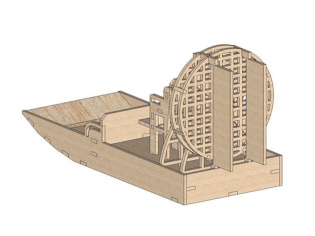 Intra απο ξύλο plywood 3mm-4mm πάχος - Air Boat Laser 12 χλστ Δίασταση 30x30 cm Intraeaxys-ro603qox