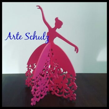 Intra απο ξύλο plywood 3mm-4mm πάχος - Bailarina Centro de Mesa Δίασταση 30x30 cm Intraeaxys-0785y575 - Image 1