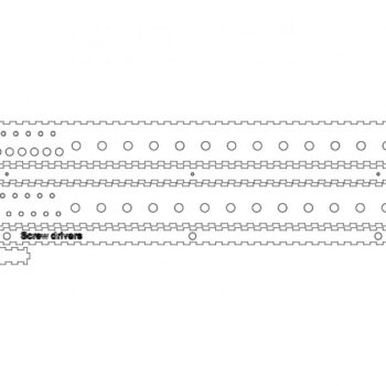 Intra απο ξύλο plywood 3mm-4mm πάχος - Ράφι κατσαβιδιού Δίασταση 30x30 cm Intraeaxys-ro69j3ox - Image 1