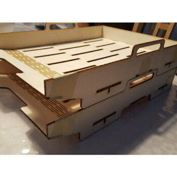 Intra απο ξύλο plywood 3mm-4mm πάχος - A4 Lade (Δίσκοι που στοιβάζονται) Δίασταση 30x30 cm Intraeaxys-joel2876 - Image 1