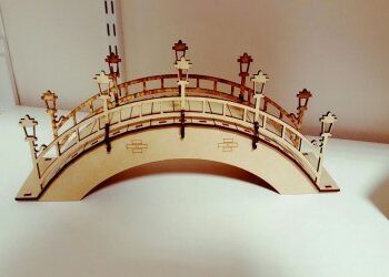 Intra απο ξύλο plywood 3mm-4mm πάχος - Τοξωτή πεζογέφυρα Δίασταση 40x50 cm Intraeaxys-eox55g1z - Image 1