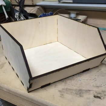 Intra απο ξύλο plywood 3mm-4mm πάχος - Ξύλινος κάδος αποθήκευσης 9x6 ιντσών Δίασταση 30x30 cm Intraeaxys-67wlr4m1 - Image 3